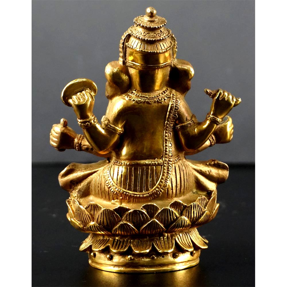 indisch Buddha Figur Ganesha Statue aus Messing