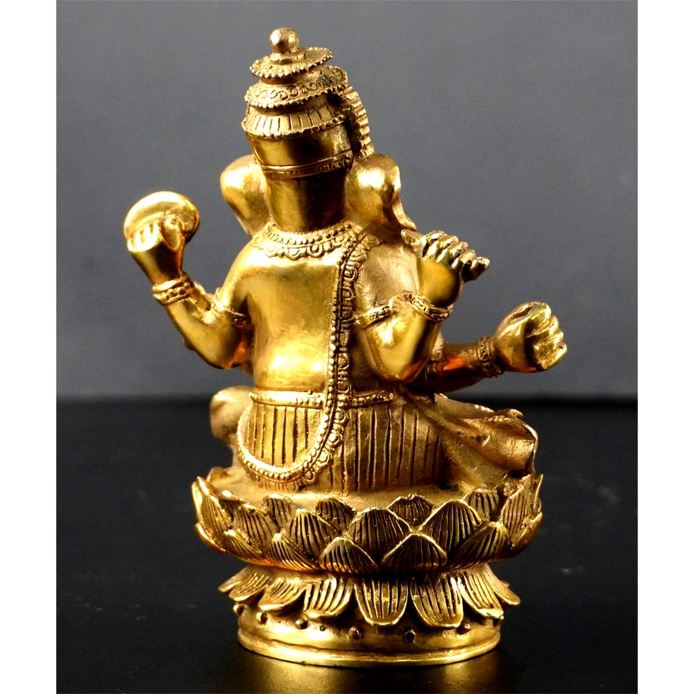 indisch Buddha Figur Ganesha Statue aus Messing