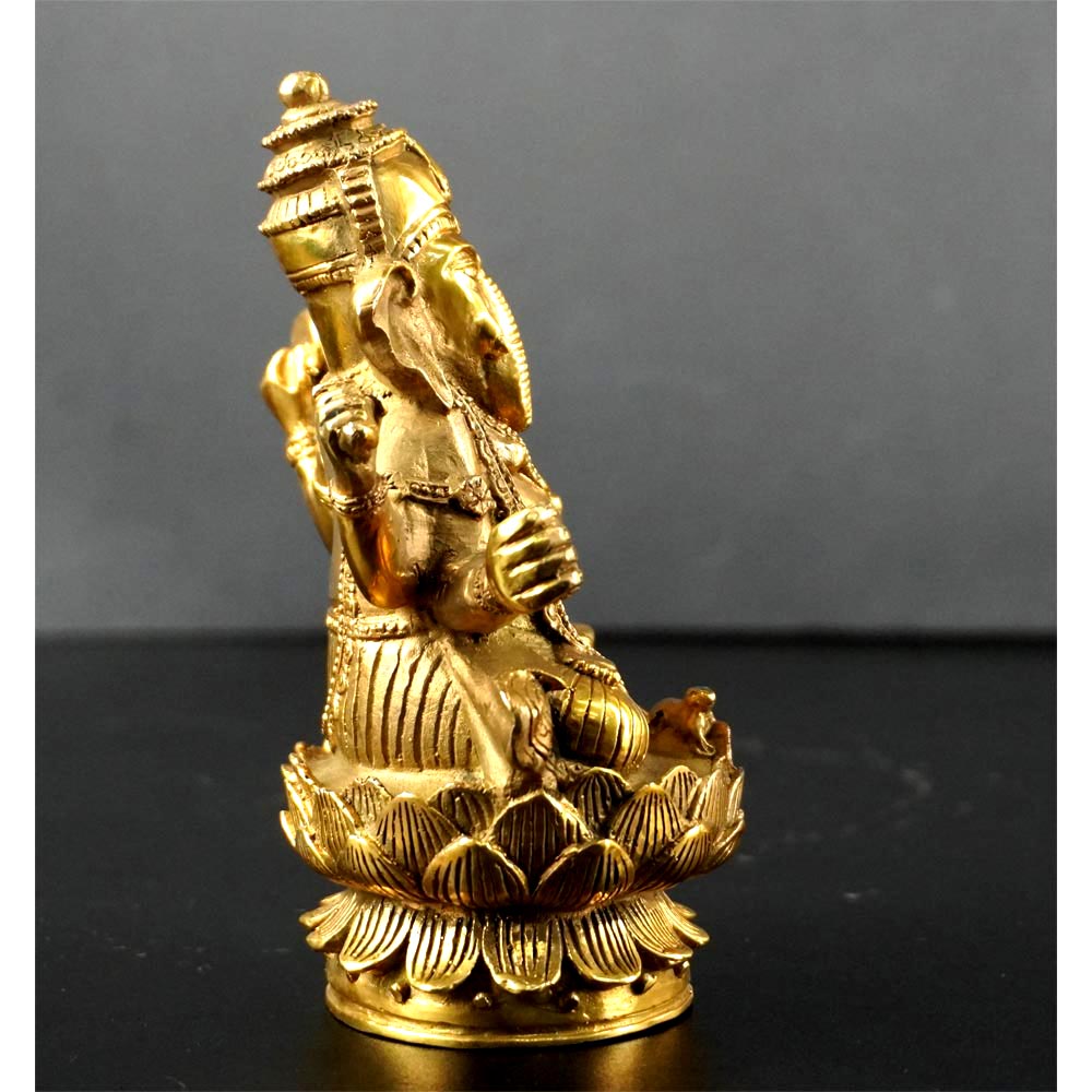 indisch Buddha Figur Ganesha Statue aus Messing