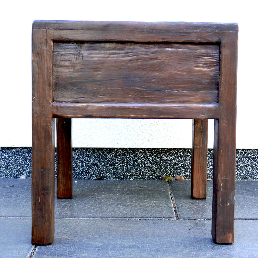 Nachttisch Beistelltisch chinesisch antik Möbel massiv Holz mit Schubladen klein Board