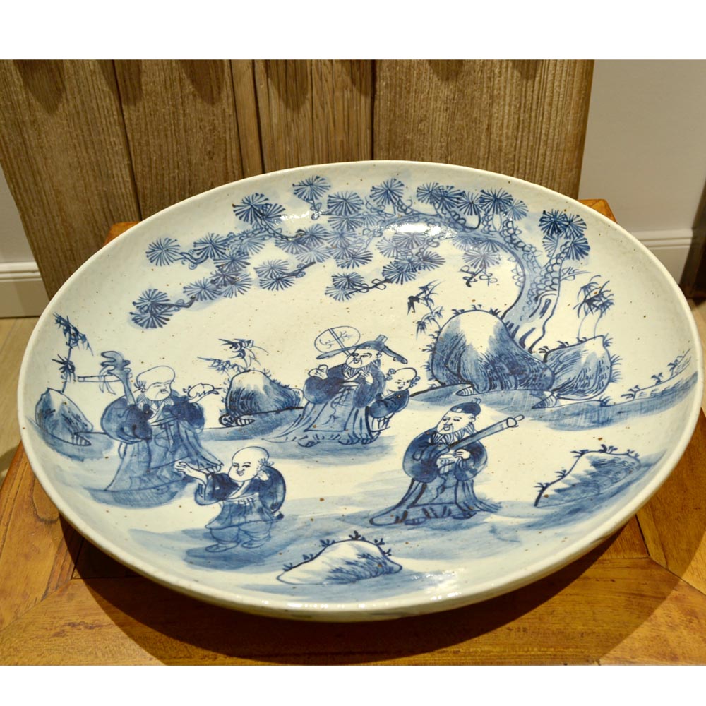 chinesisch Porzellan Deko Teller antik traditionell blau-weiß Home Deko