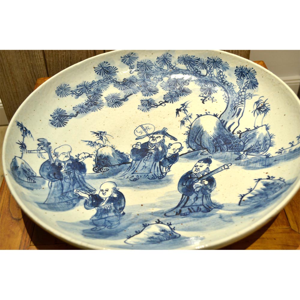 chinesisch Porzellan Deko Teller antik traditionell blau-weiß Home Deko