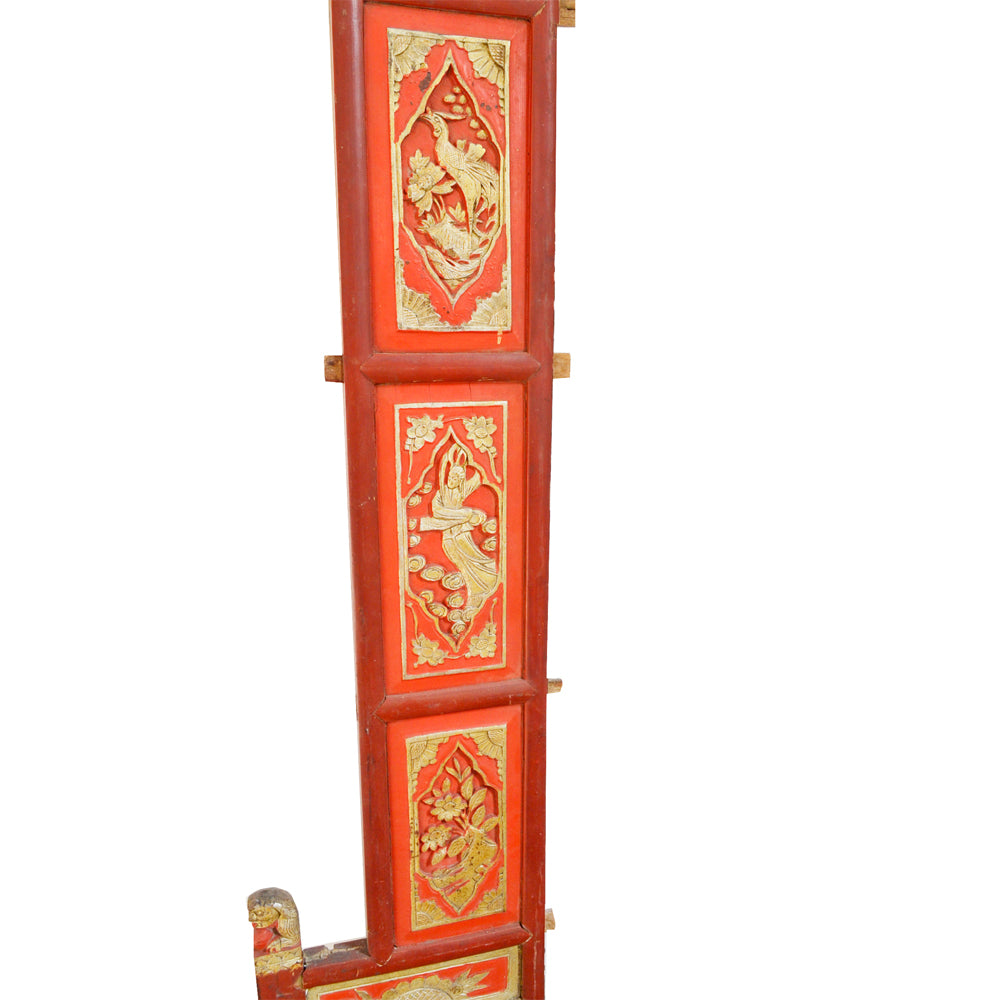 antik chinesisch Wand Deko Holz Schnitzerei Ornamente Holz Paneel