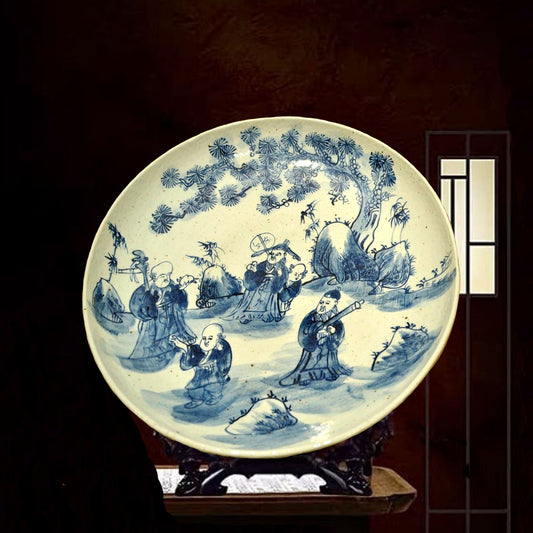 chinesisch Porzellan Deko Teller antik traditionell blau-weiß Home Deko