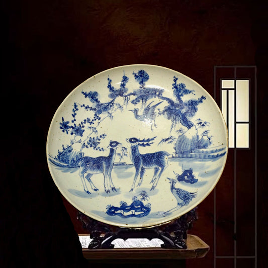Porzellan Teller traditionell chinesische Blau-Weiß Porzellan Home Deko