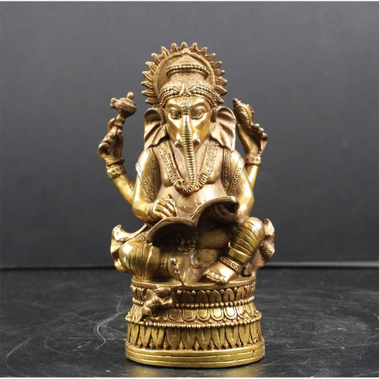Ganesha Gottheit Hindu Glück Wohlstand Weisheit Meditation handgefertigt