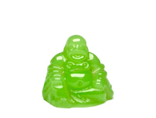 chinesisch Glücks Buddha lachende happy Buddha Figur Feng Shui good luck jade grün