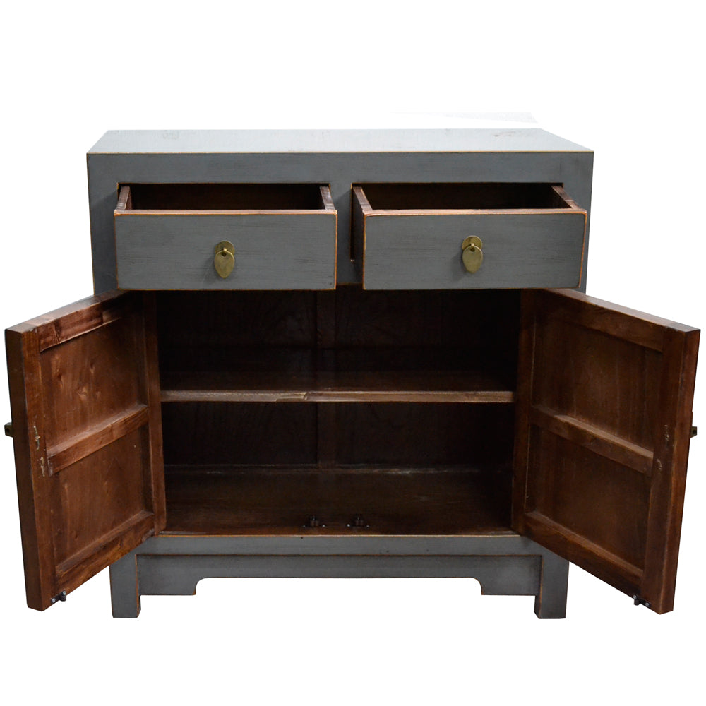 Kommode sideboard aus Ulmenholz grau chinesisch handgefertigt