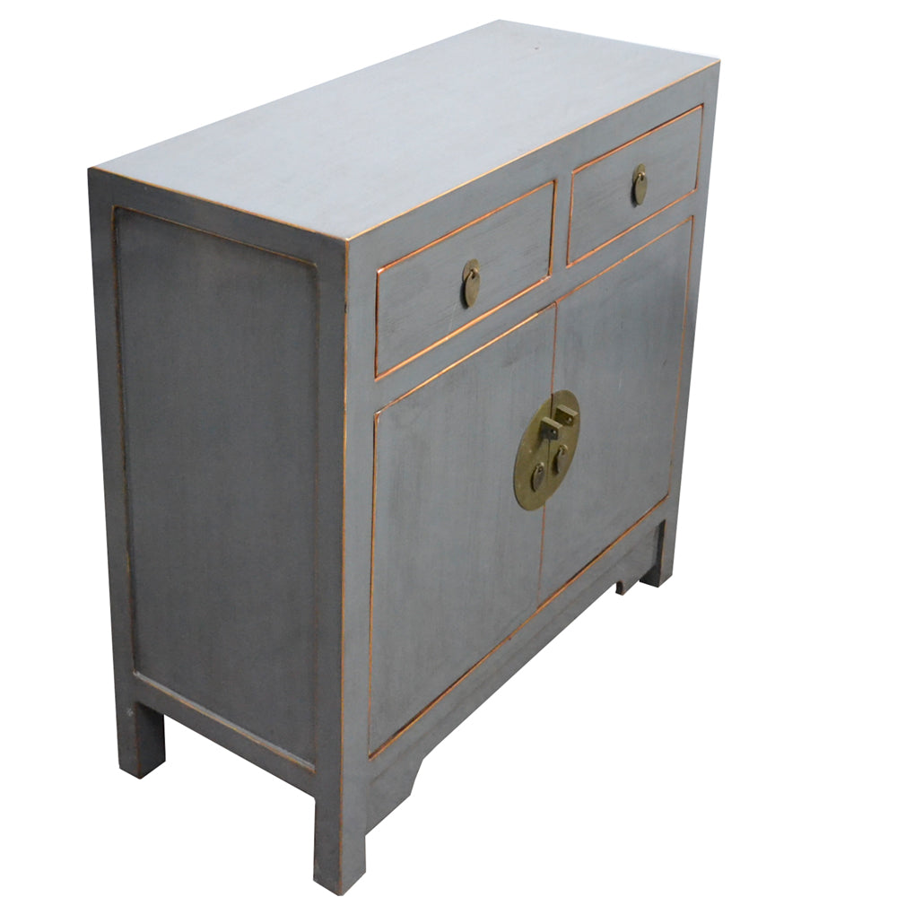 Kommode sideboard aus Ulmenholz grau chinesisch handgefertigt