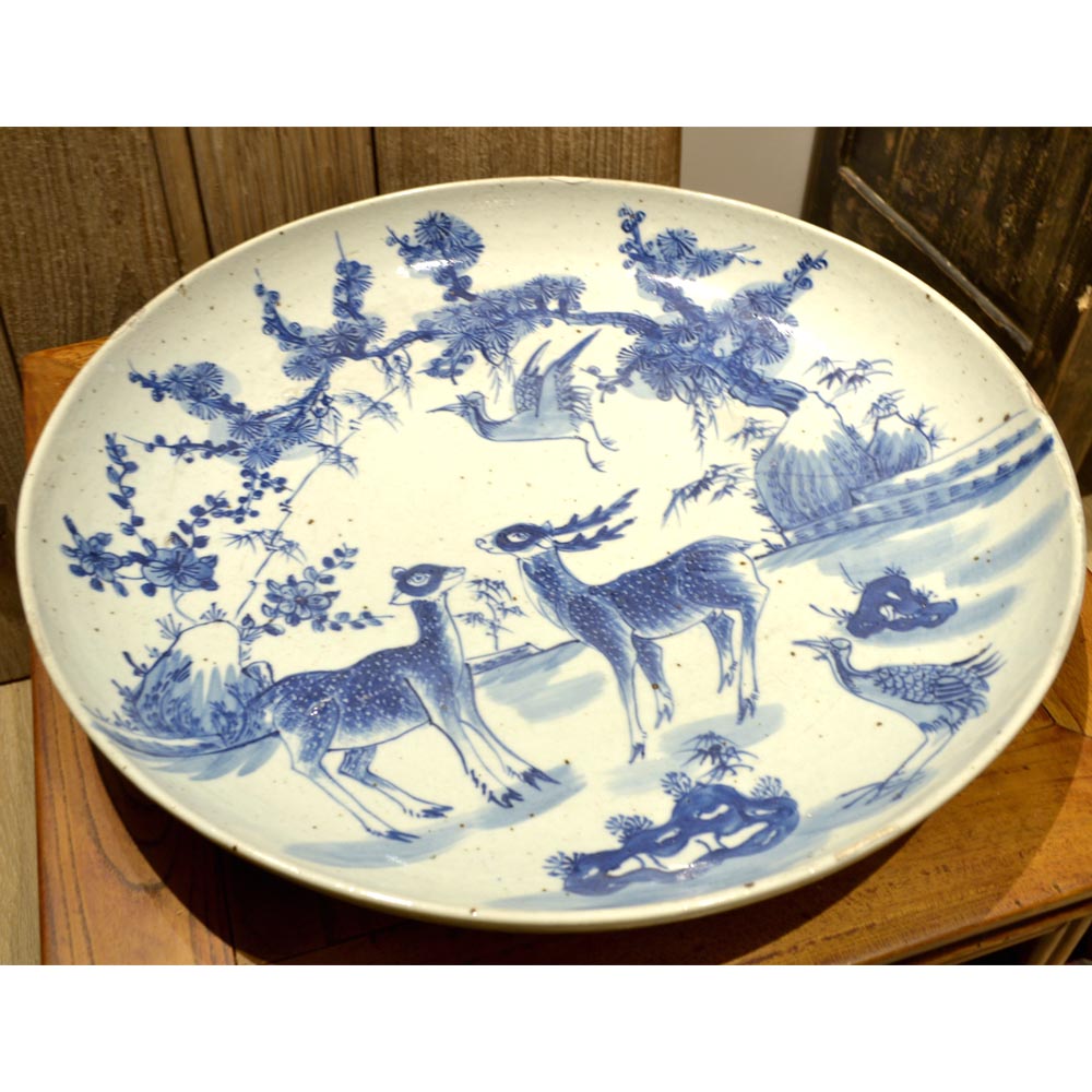 Porzellan Teller traditionell chinesische Blau-Weiß Porzellan Home Deko Sammler