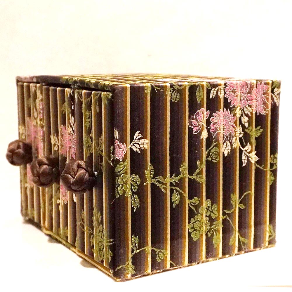 Schmuck Box Etui Kasten aus Stoff Geschenk Packung japanisch