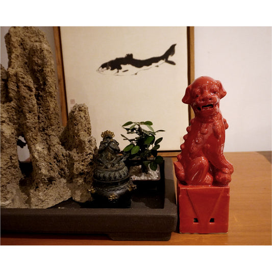 chinesisch Wächterlöwen deko Figure Skulpturen Statuen Fu Hunde Tempellöwen Glück
