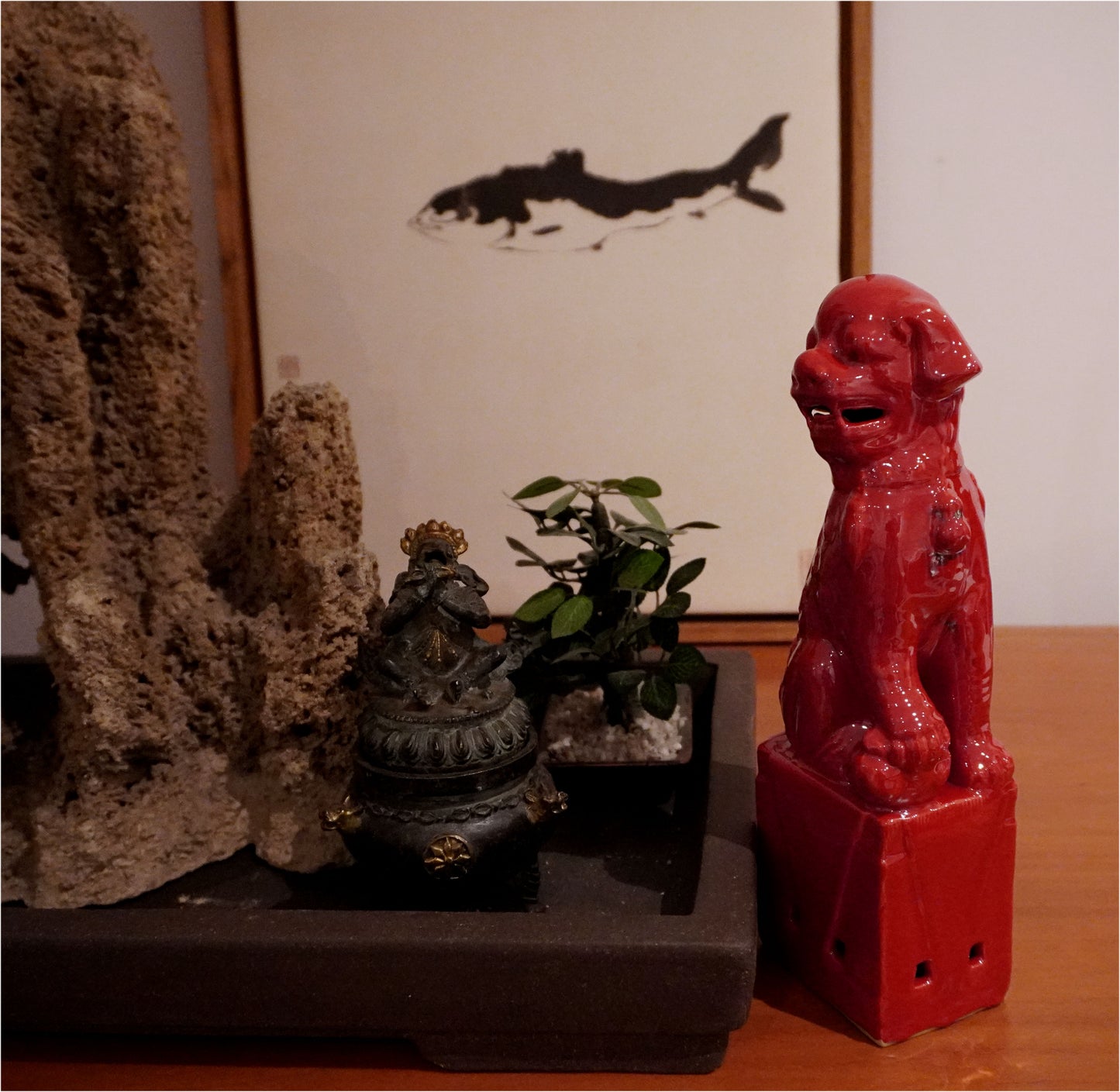 chinesisch Wächterlöwen deko Figure Skulpturen Statuen Fu Hunde Tempellöwen Glück