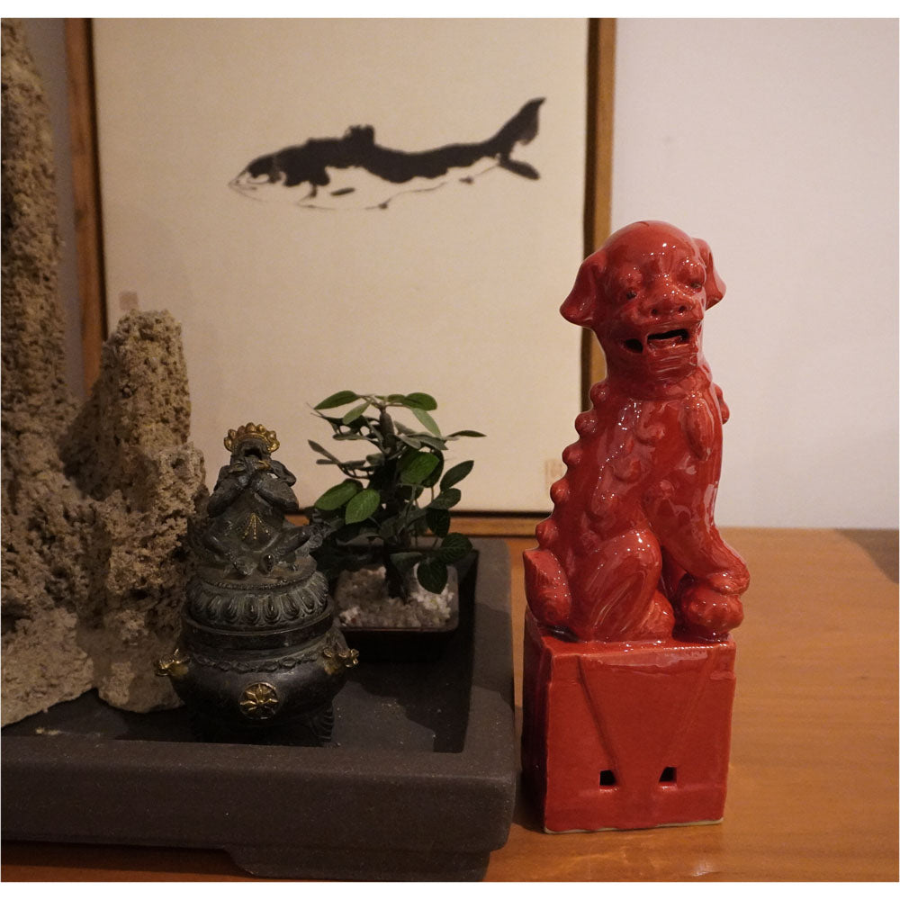 chinesisch Wächterlöwen deko Figure Skulpturen Statuen Fu Hunde Tempellöwen Glück