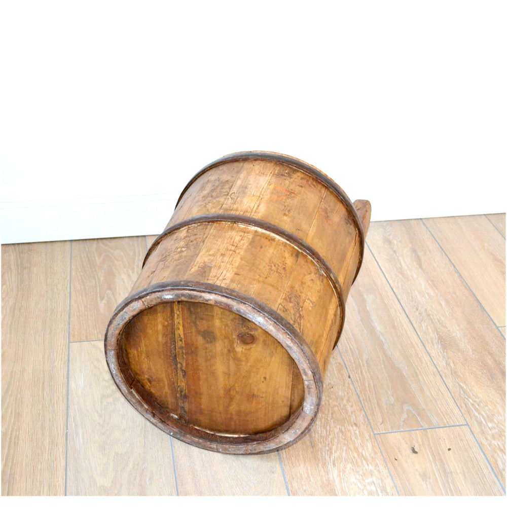 antik chinesisch Holz Eimer Home Garten Deko Landhaus handgefertigt