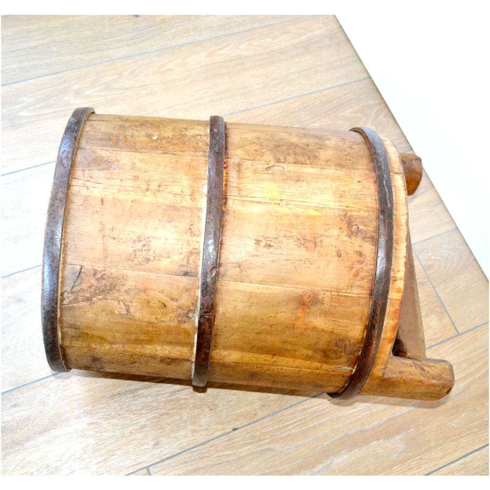antik chinesisch Holz Eimer Home Garten Deko Landhaus handgefertigt
