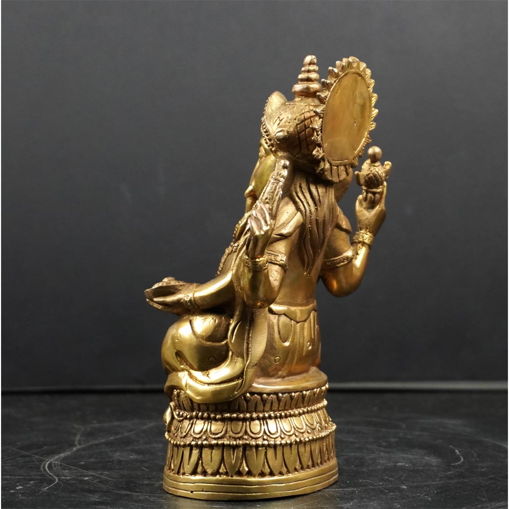 Buddha Figuren Statue Metal Gold Ganesha