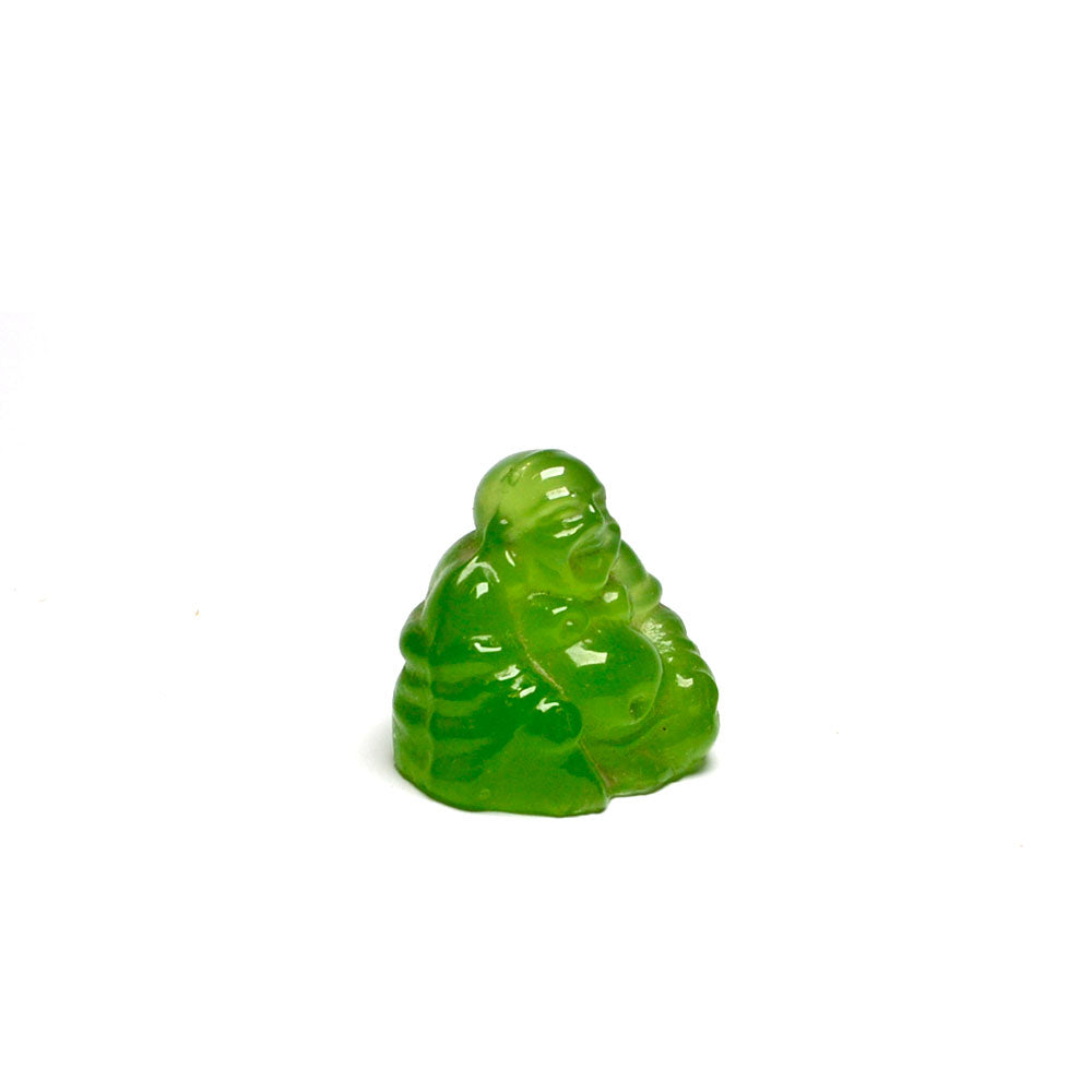 chinesisch happy lachende Buddha good luck Glücks Buddha Statue jade grün