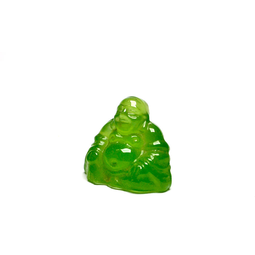 chinesisch happy lachende Buddha good luck Glücks Buddha Statue jade grün